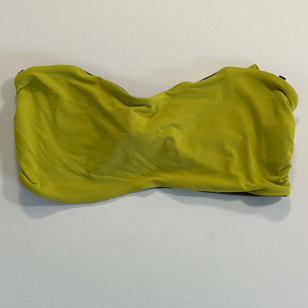 BCBGMaxAzria Lime Green Bandeau Bikini Top Size L